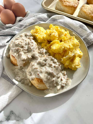Turkey Sausage Gravy Breakfast - Mimi's Macros