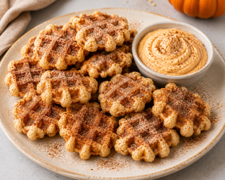 Pumpkin Spice Mini Waffles