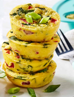 Cheese and Roasted Red Pepper Egg Cups