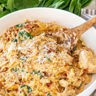 Creamy Tuscan Chicken Orzo
