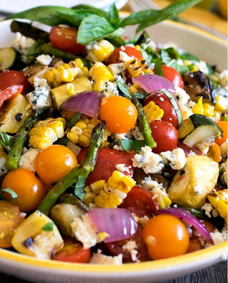 Grilled Summer Vegetable Salad - Mimi's Macros
