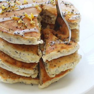 Lemon Poppyseed Protein Pancakes - Mimi's Macros
