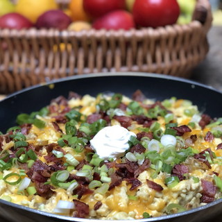Loaded Potato Hashbrown Skillet - Highlands - Mimi's Macros