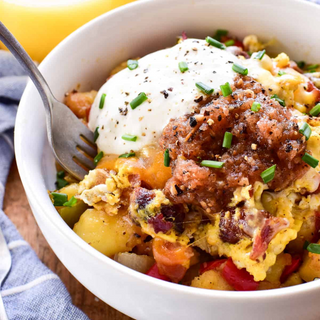Maple Sausage & Apple Hashbrown Skillet - Highlands - Mimi's Macros