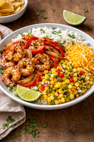 Tex-Mex Shrimp & Rice Bowl - Mimi's Macros