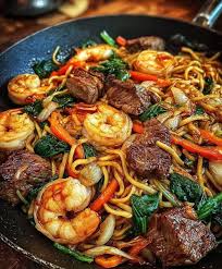 Steak & Shrimp Lo Mein - Mimi's Macros