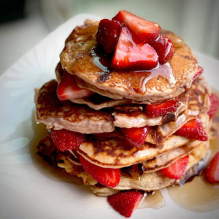 Strawberry Protein Pancakes - Mimi's Macros