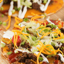 Cheesy Taco Flatbread - Mimi's Macros